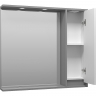 Зеркало со шкафом Brevita Balaton 90 R BAL-04090-01-01П с подсветкой Белое матовое Серое матовое, купить, цена, заказать, магазин, доставка, скидка, промокод, купить, цена, заказать, магазин, доставка, скидка, промокод