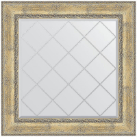 Зеркало Evoform Exclusive-G 92х92 BY 4342 с гравировкой в багетной раме - Состаренное серебро с орнаментом 120, купить, цена, заказать, магазин, доставка, скидка, промокод, купить, цена, заказать, магазин, доставка, скидка, промокод