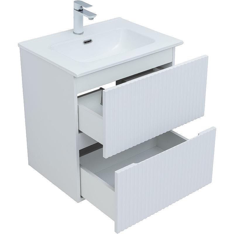 Тумба под раковину Aquanet Джейн 60 313284 подвесная Белая матовая, купить, цена, заказать, магазин, доставка, скидка, промокод, купить, цена, заказать, магазин, доставка, скидка, промокод