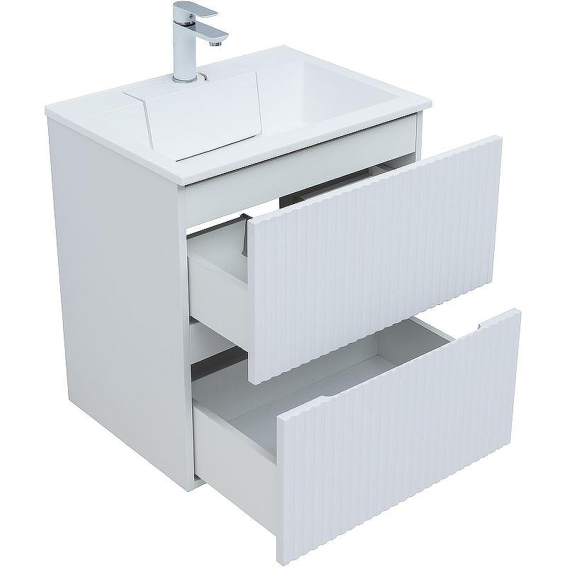 Тумба под раковину Aquanet Джейн 60 313284 подвесная Белая матовая, купить, цена, заказать, магазин, доставка, скидка, промокод, купить, цена, заказать, магазин, доставка, скидка, промокод