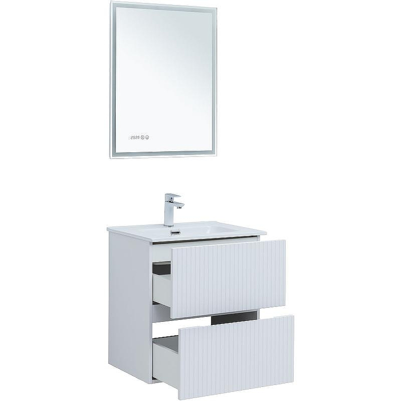 Тумба под раковину Aquanet Джейн 60 313284 подвесная Белая матовая, купить, цена, заказать, магазин, доставка, скидка, промокод, купить, цена, заказать, магазин, доставка, скидка, промокод