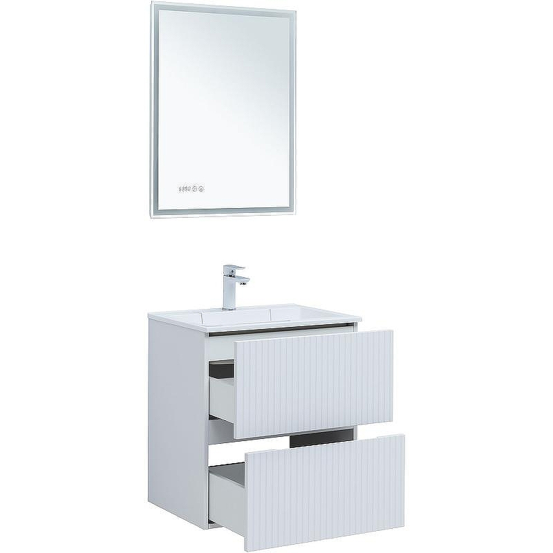 Тумба под раковину Aquanet Джейн 60 313284 подвесная Белая матовая, купить, цена, заказать, магазин, доставка, скидка, промокод, купить, цена, заказать, магазин, доставка, скидка, промокод