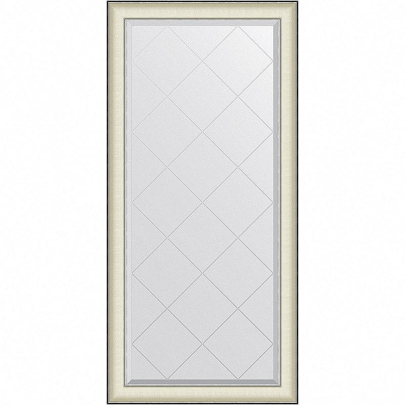 Зеркало Evoform Exclusive-G 157х74 BY 4571 с гравировкой в багетной раме - Белая кожа с хромом 78, купить, цена, заказать, магазин, доставка, скидка, промокод, купить, цена, заказать, магазин, доставка, скидка, промокод