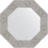 Зеркало Evoform Octagon 57х57 BY 3808 в багетной раме - Волна хром 90, купить, цена, заказать, магазин, доставка, скидка, промокод, купить, цена, заказать, магазин, доставка, скидка, промокод