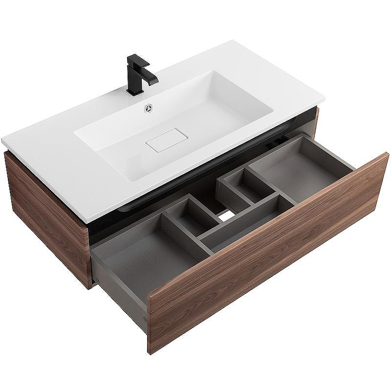 Тумба под раковину Cezares Slider 100 SLIDER-1000-1C-SO-NA-P подвесная Орех дымчатый, купить, цена, заказать, магазин, доставка, скидка, промокод, купить, цена, заказать, магазин, доставка, скидка, промокод