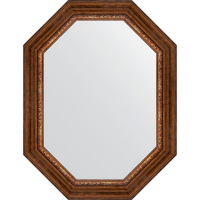 Зеркало Evoform Octagon 66x86 BY 7171 в багетной раме - Римская бронза 88, купить, цена, заказать, магазин, доставка, скидка, промокод, купить, цена, заказать, магазин, доставка, скидка, промокод
