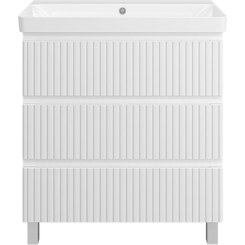 Тумба с раковиной Brevita Victory 80 УТ000024306 Белая матовая, купить, цена, заказать, магазин, доставка, скидка, промокод, купить, цена, заказать, магазин, доставка, скидка, промокод