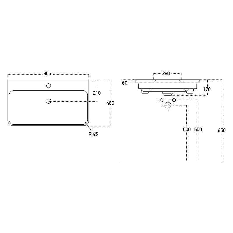 Тумба с раковиной Brevita Victory 80 УТ000024306 Белая матовая, купить, цена, заказать, магазин, доставка, скидка, промокод, купить, цена, заказать, магазин, доставка, скидка, промокод