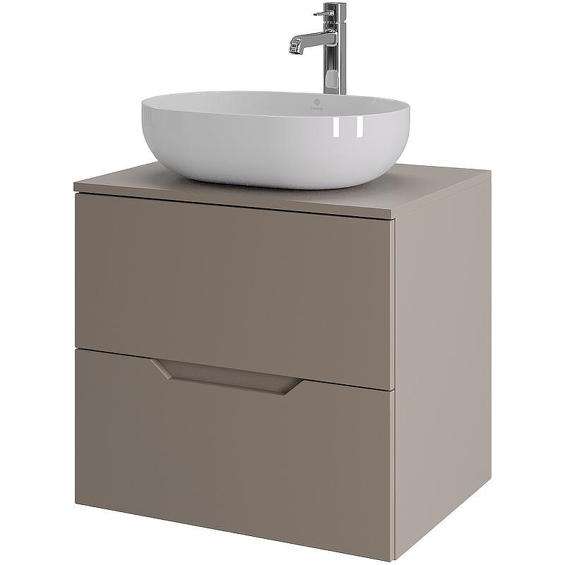 Тумба с раковиной Orange Line 60 Li-60TuLMDF+B05-480W подвесная Латте матовый, купить, цена, заказать, магазин, доставка, скидка, промокод, купить, цена, заказать, магазин, доставка, скидка, промокод