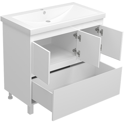 Тумба с раковиной Misty Алиса 90 УТ000011238 Белая
