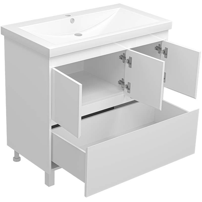 Тумба с раковиной Misty Алиса 90 УТ000011238 Белая, купить, цена, заказать, магазин, доставка, скидка, промокод, купить, цена, заказать, магазин, доставка, скидка, промокод