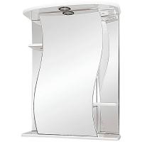 Зеркальный шкаф Misty Лиана 55 L Э-Лиа02055-01СвЛ с подсветкой Белый, купить, цена, заказать, магазин, доставка, скидка, промокод, купить, цена, заказать, магазин, доставка, скидка, промокод