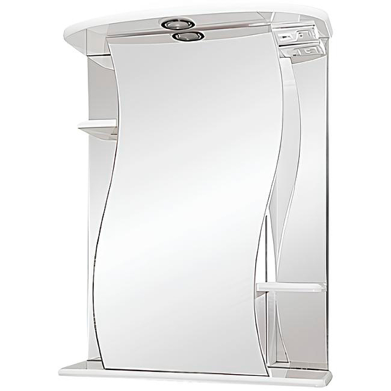 Зеркальный шкаф Misty Лиана 55 L Э-Лиа02055-01СвЛ с подсветкой Белый, купить, цена, заказать, магазин, доставка, скидка, промокод, купить, цена, заказать, магазин, доставка, скидка, промокод