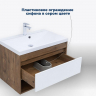 Тумба под раковину Aquanet Тренд 75 345118 подвесная Дуб рустикальный Белый сатин, купить, цена, заказать, магазин, доставка, скидка, промокод, купить, цена, заказать, магазин, доставка, скидка, промокод