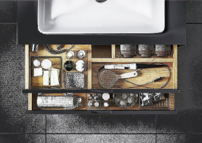 Тумба под раковину Excellent Tuto 60 MLEX.0103.600.BKBL подвесная Черный матовый Дуб