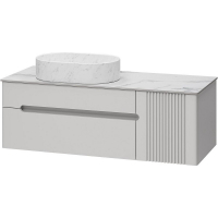 Тумба с раковиной Brevita Pallisandro 120 УТ000025404 подвесная Серая матовая, купить, цена, заказать, магазин, доставка, скидка, промокод, купить, цена, заказать, магазин, доставка, скидка, промокод