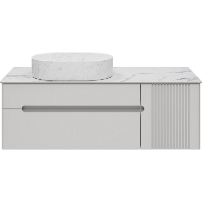 Тумба с раковиной Brevita Pallisandro 120 УТ000025404 подвесная Серая матовая