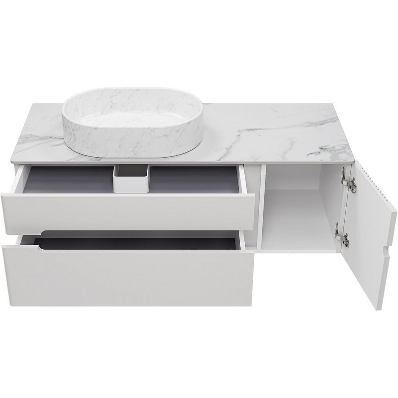 Тумба с раковиной Brevita Pallisandro 120 УТ000025404 подвесная Серая матовая, купить, цена, заказать, магазин, доставка, скидка, промокод, купить, цена, заказать, магазин, доставка, скидка, промокод