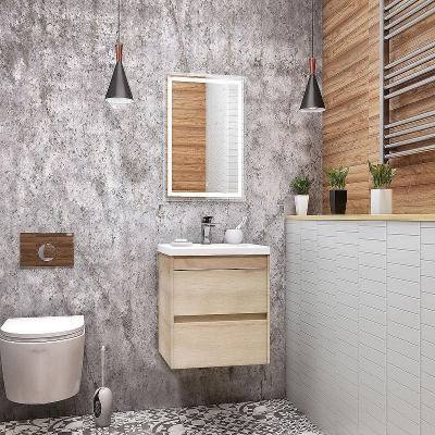 Тумба под раковину Art&Max Family-500-2C-SO-PB подвесная Сканди