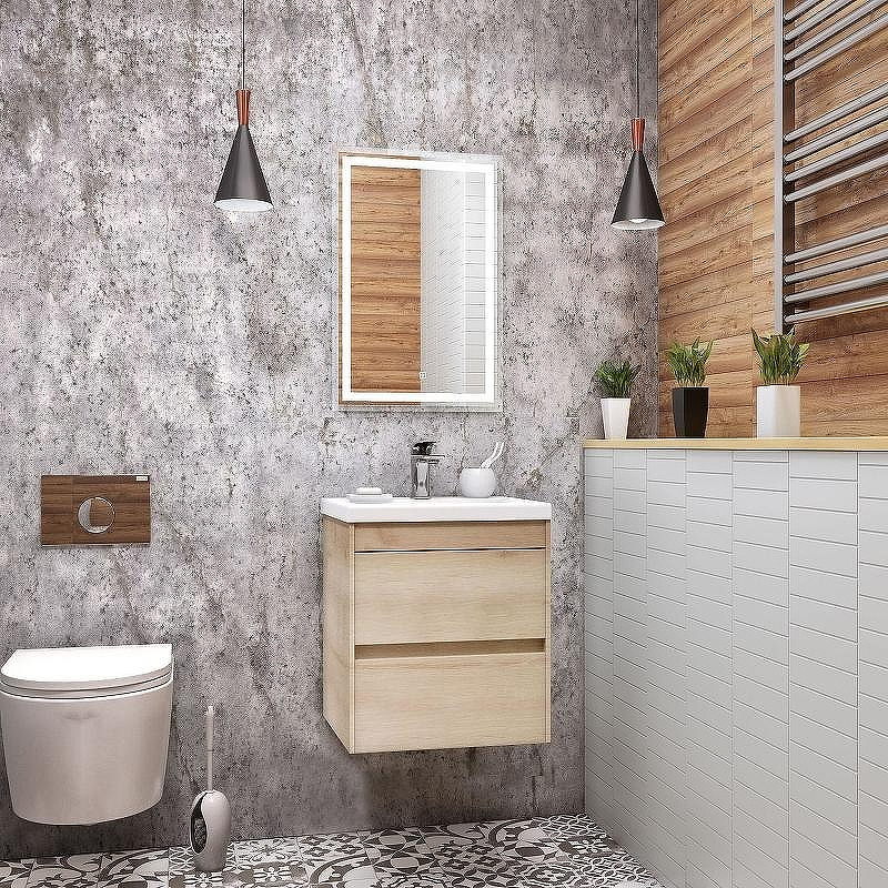 Тумба под раковину Art&Max Family-500-2C-SO-PB подвесная Сканди, купить, цена, заказать, магазин, доставка, скидка, промокод, купить, цена, заказать, магазин, доставка, скидка, промокод