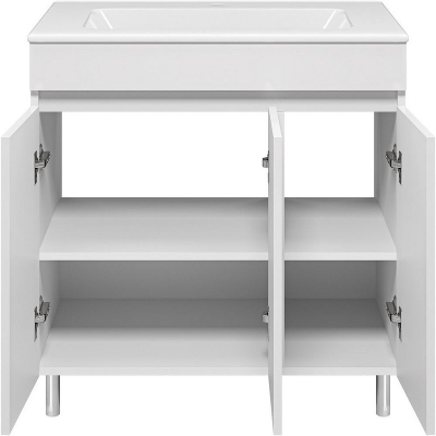 Тумба с раковиной Misty Енисей 80 УТ000023577 Белая