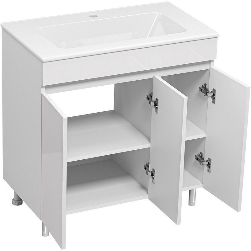 Тумба с раковиной Misty Енисей 80 УТ000023577 Белая, купить, цена, заказать, магазин, доставка, скидка, промокод, купить, цена, заказать, магазин, доставка, скидка, промокод