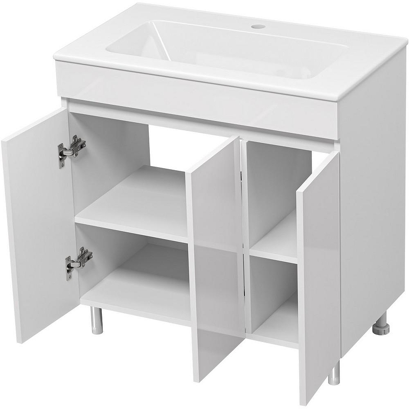 Тумба с раковиной Misty Енисей 80 УТ000023577 Белая, купить, цена, заказать, магазин, доставка, скидка, промокод, купить, цена, заказать, магазин, доставка, скидка, промокод