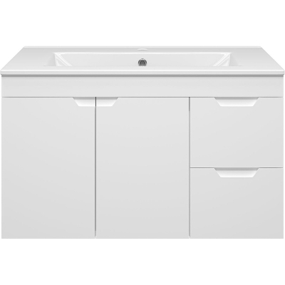 Тумба с раковиной Misty Оптима 90 УТ000023417 подвесная Белая матовая