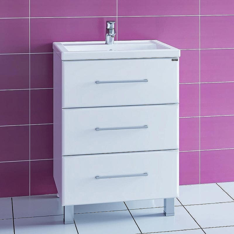 Тумба под раковину СанТа Омега 60 207046 Белая, купить, цена, заказать, магазин, доставка, скидка, промокод, купить, цена, заказать, магазин, доставка, скидка, промокод