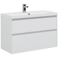 Тумба под раковину Aquanet Гласс 100 235664 подвесная Белая, купить, цена, заказать, магазин, доставка, скидка, промокод, купить, цена, заказать, магазин, доставка, скидка, промокод