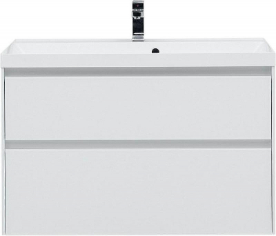 Тумба под раковину Aquanet Гласс 100 235664 подвесная Белая