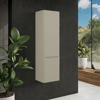 Шкаф пенал AQUAme S4 33 AQM9004BG подвесной цвет Бежевый