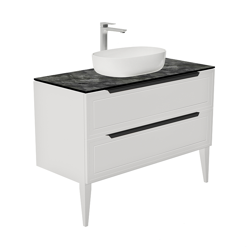 Тумба под раковину ЗОВ Севилья 100 S100W-KPK цвет Белый матовый, купить, цена, заказать, магазин, доставка, скидка, промокод, купить, цена, заказать, магазин, доставка, скидка, промокод