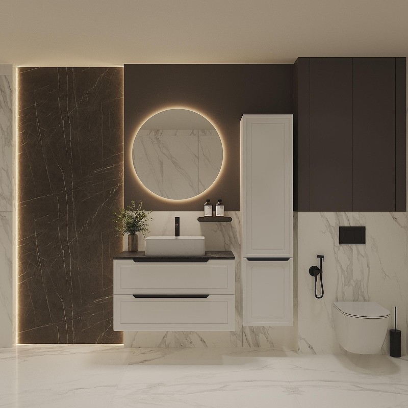 Тумба под раковину ЗОВ Севилья 100 S100W-KPK цвет Белый матовый, купить, цена, заказать, магазин, доставка, скидка, промокод, купить, цена, заказать, магазин, доставка, скидка, промокод