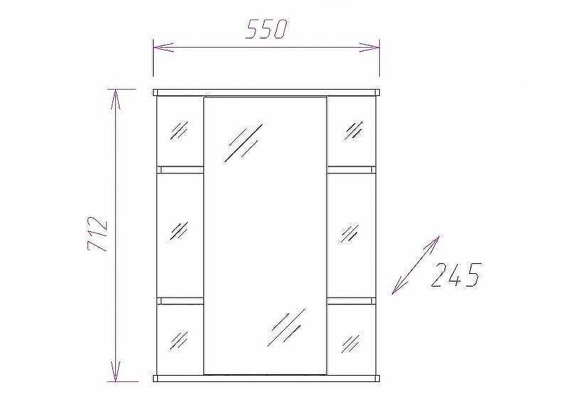 Зеркальный шкаф Onika Глория 55.01 L 205504 с подсветкой Белый, купить, цена, заказать, магазин, доставка, скидка, промокод, купить, цена, заказать, магазин, доставка, скидка, промокод