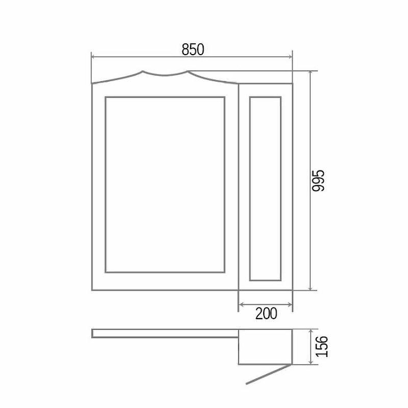 Зеркало со шкафом Orange Classic 85 F7-85ZS2 Тик, купить, цена, заказать, магазин, доставка, скидка, промокод, купить, цена, заказать, магазин, доставка, скидка, промокод