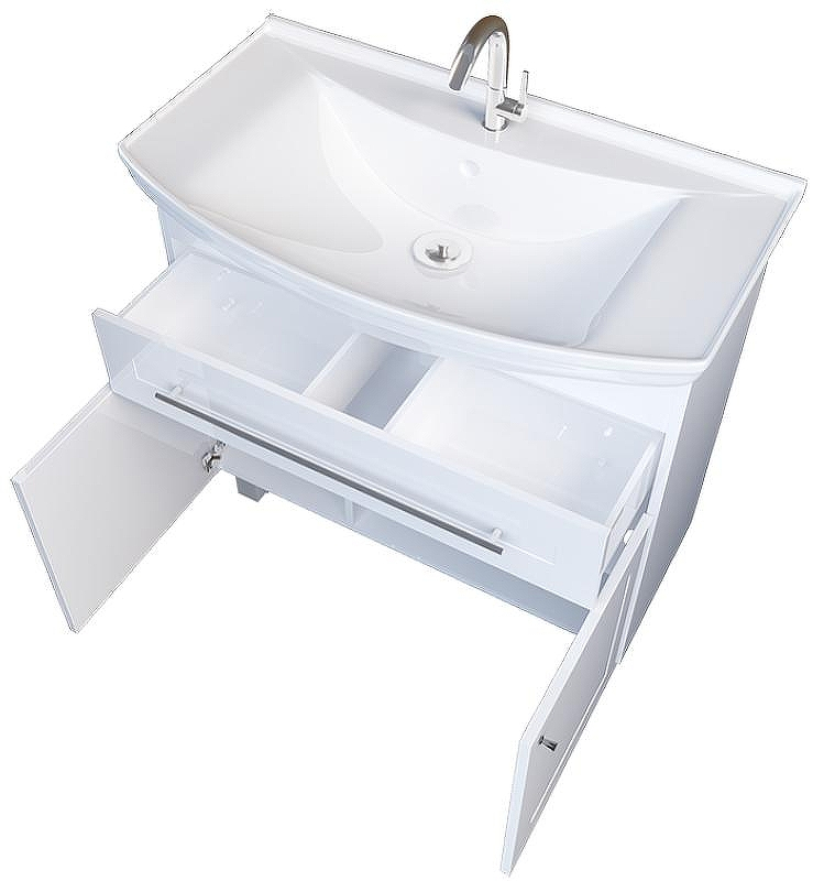 Тумба под раковину 1MarKa Lina Classic New 85Н У94494 Белый глянец, купить, цена, заказать, магазин, доставка, скидка, промокод, купить, цена, заказать, магазин, доставка, скидка, промокод