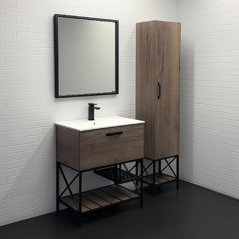 Тумба с раковиной Comforty Бредфорд 75 00-00008074 Дуб темный, купить, цена, заказать, магазин, доставка, скидка, промокод, купить, цена, заказать, магазин, доставка, скидка, промокод