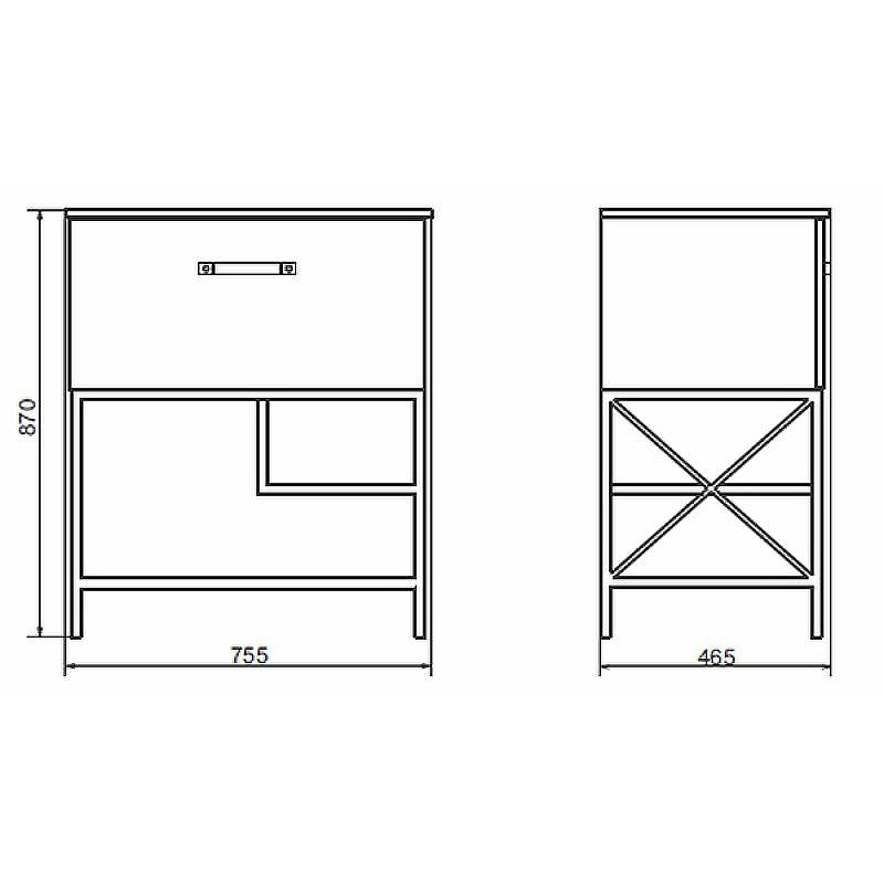 Тумба с раковиной Comforty Бредфорд 75 00-00008074 Дуб темный, купить, цена, заказать, магазин, доставка, скидка, промокод, купить, цена, заказать, магазин, доставка, скидка, промокод