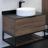Тумба с раковиной Comforty Порто 75 00-00008926 подвесная Дуб темно-коричневый, купить, цена, заказать, магазин, доставка, скидка, промокод, купить, цена, заказать, магазин, доставка, скидка, промокод