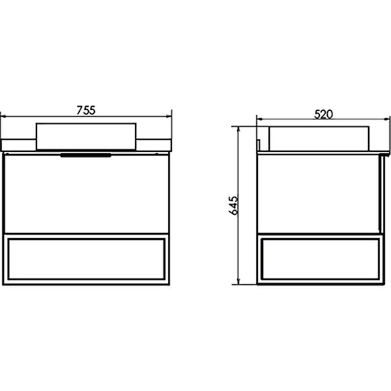 Тумба с раковиной Comforty Порто 75 00-00008926 подвесная Дуб темно-коричневый, купить, цена, заказать, магазин, доставка, скидка, промокод, купить, цена, заказать, магазин, доставка, скидка, промокод