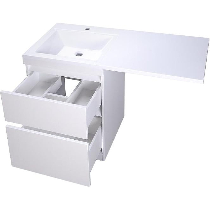 Тумба под раковину Style Line Даллас 120 Люкс Plus подвесная Белая, купить, цена, заказать, магазин, доставка, скидка, промокод, купить, цена, заказать, магазин, доставка, скидка, промокод