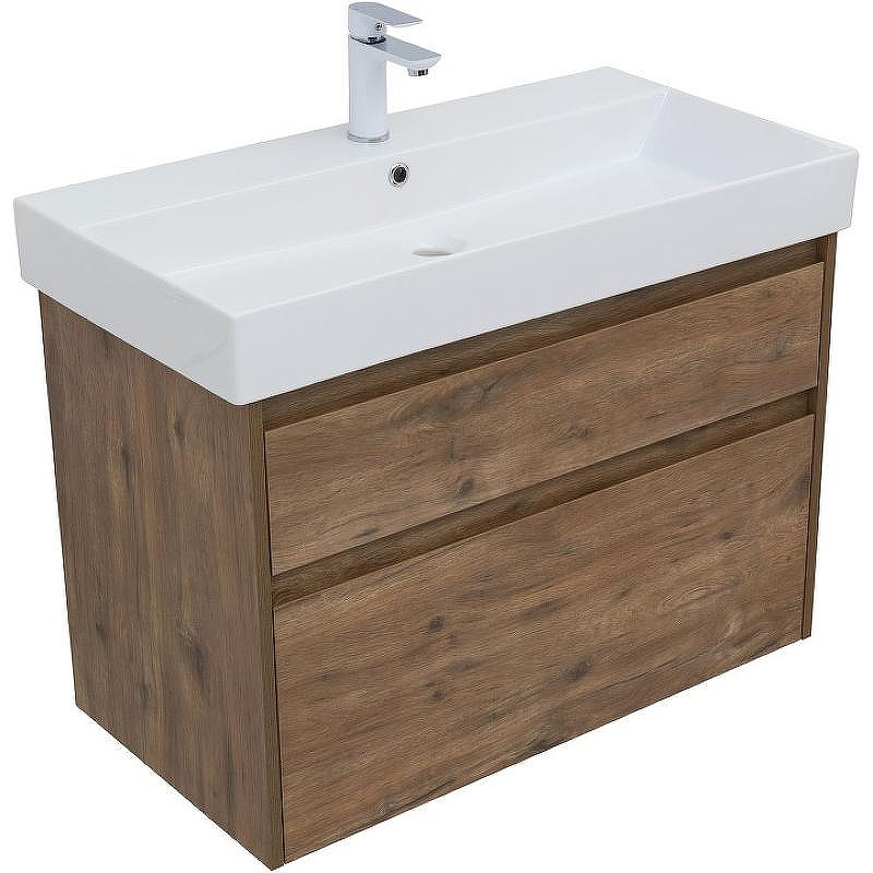 Тумба под раковину Aquanet Nova Lite 85 249954 подвесная Дуб рустикальный, купить, цена, заказать, магазин, доставка, скидка, промокод, купить, цена, заказать, магазин, доставка, скидка, промокод