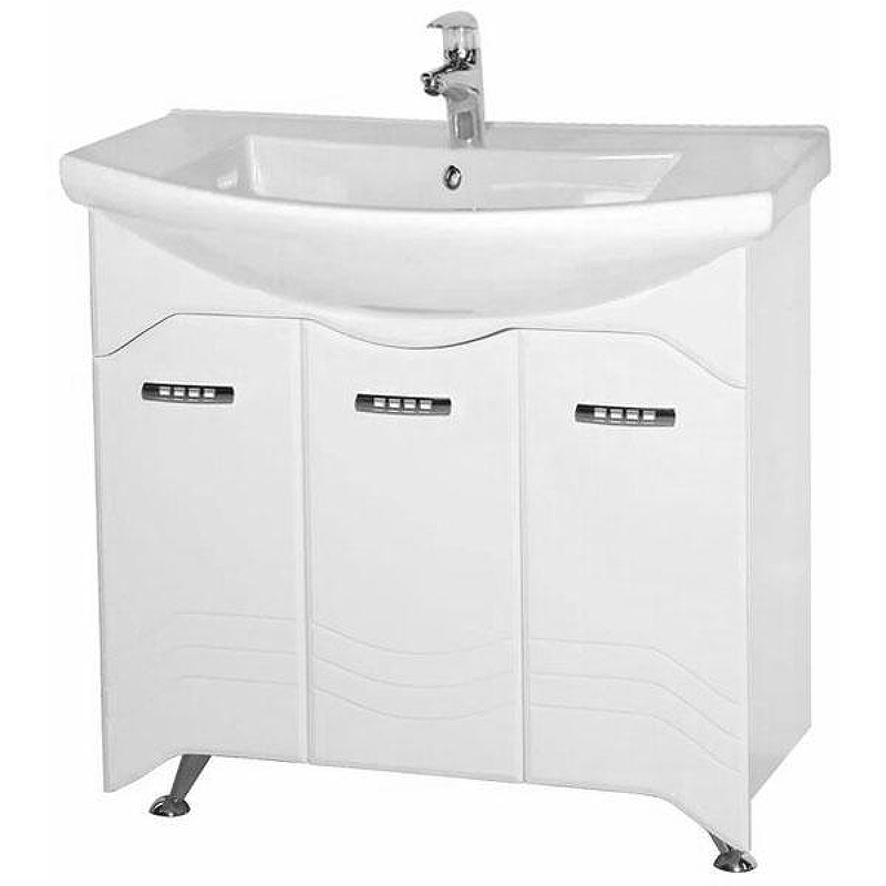 Тумба под раковину Bellezza Дрея 85 4631314000019 с бельевой корзиной Белая, купить, цена, заказать, магазин, доставка, скидка, промокод, купить, цена, заказать, магазин, доставка, скидка, промокод