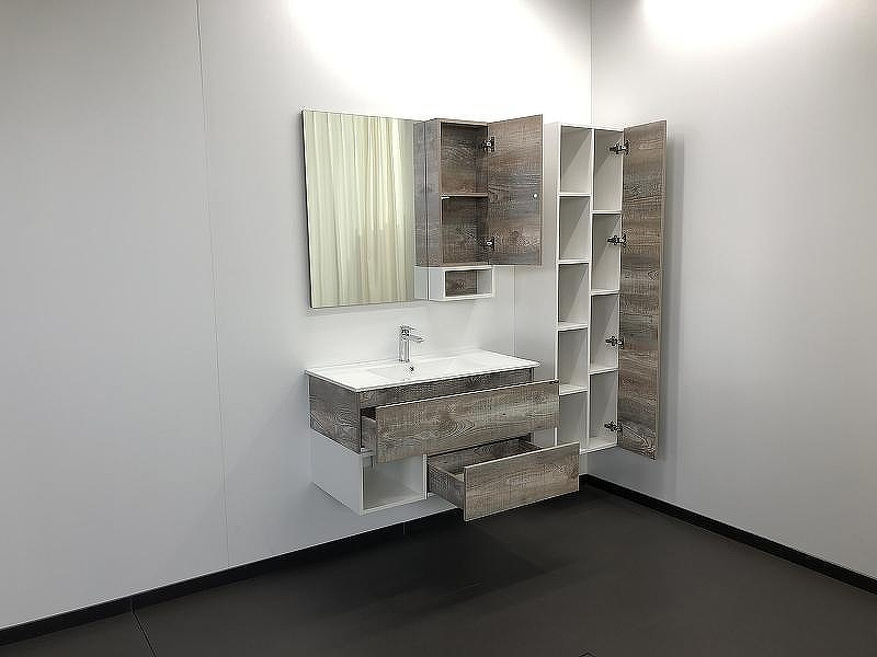 Зеркало со шкафом Comforty Турин 90 00004136265 Дуб бежевый, купить, цена, заказать, магазин, доставка, скидка, промокод, купить, цена, заказать, магазин, доставка, скидка, промокод