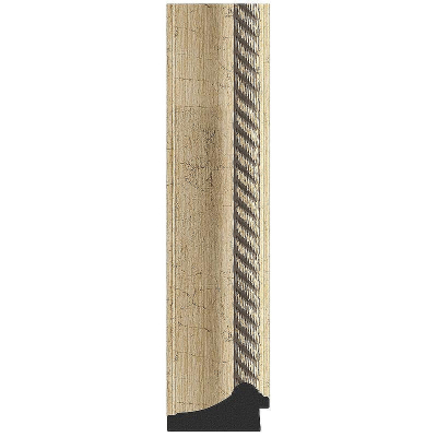 Зеркало Evoform Exclusive 113х53 BY 1142 с фацетом в багетной раме - Состаренное серебро с плетением 70