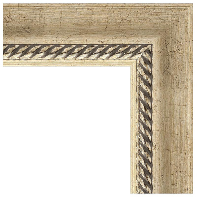 Зеркало Evoform Exclusive 113х53 BY 1142 с фацетом в багетной раме - Состаренное серебро с плетением 70