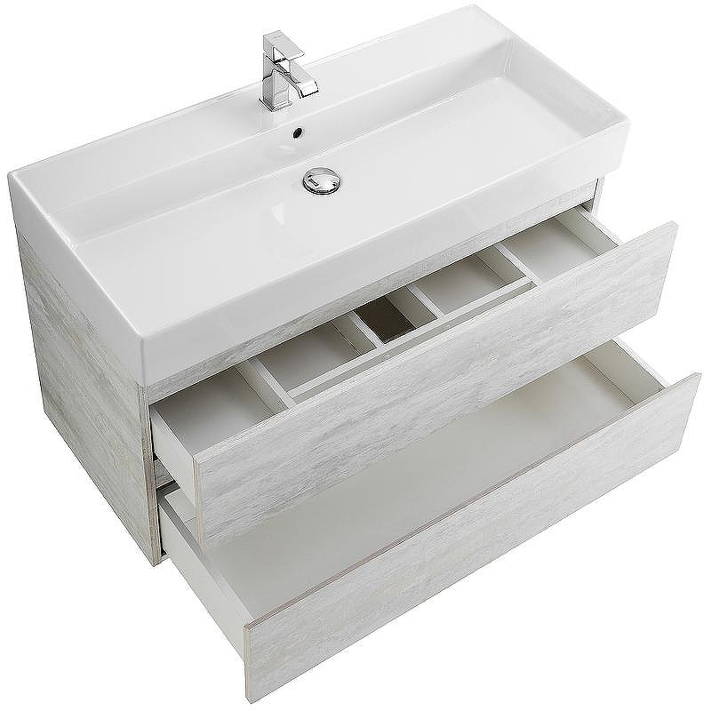 Тумба под раковину Cezares Molveno 46 100 MOLVENO 46-100-2C-SO-LB подвесная Legno Bianco, купить, цена, заказать, магазин, доставка, скидка, промокод, купить, цена, заказать, магазин, доставка, скидка, промокод