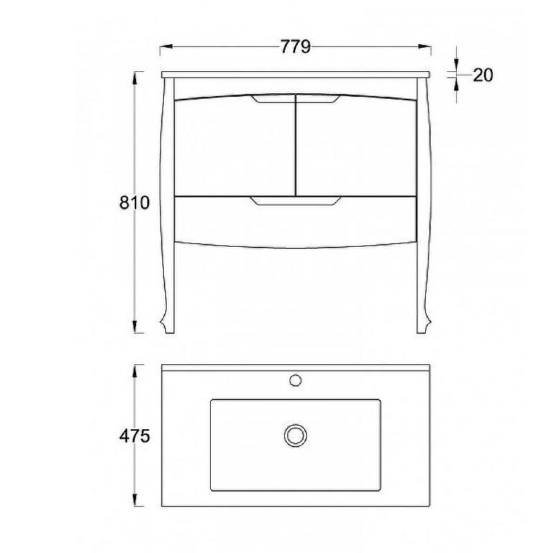 Тумба под раковину Veedi Lord 80 LRD800T-DR Белая, купить, цена, заказать, магазин, доставка, скидка, промокод, купить, цена, заказать, магазин, доставка, скидка, промокод