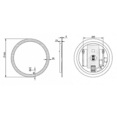 Зеркало Esbano 50 ESMI2481 с подсветкой с сенсорным выключателем